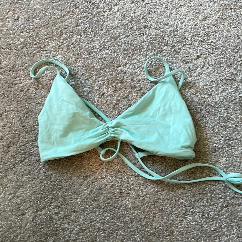 L SPACE AQUA BIKINI TOP M